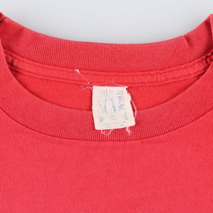 ~90'S SUN SPORTSWEAR American flag print T-shirt, Made in USA, Men's XL equivalent, Vintage cotton red type Vintage Second Hand