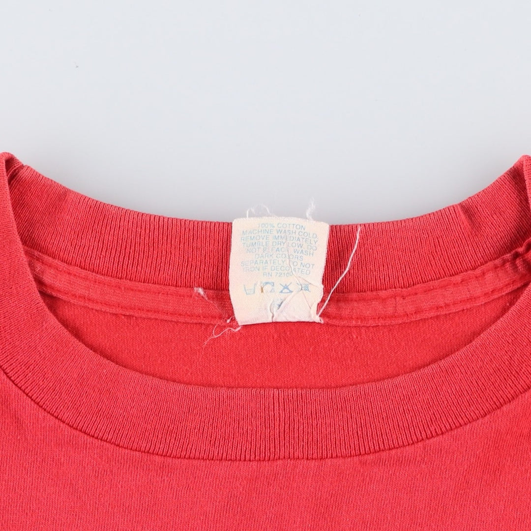 ~90'S SUN SPORTSWEAR American flag print T-shirt, Made in USA, Men's XL equivalent, Vintage cotton red type Vintage Second Hand