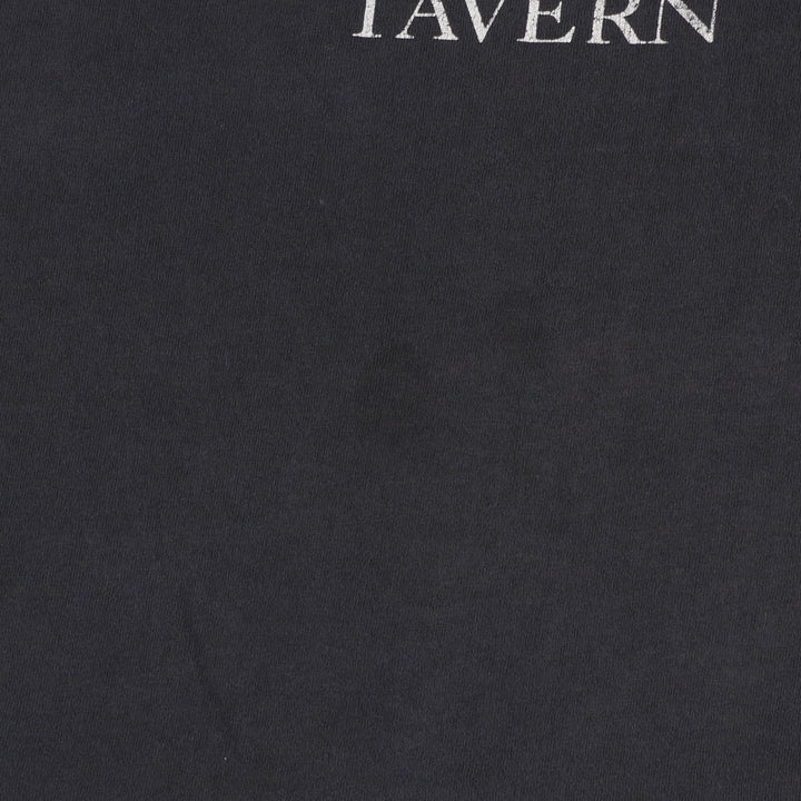 ~90'S LEO's TAVERN Advertising T-Shirt, Men's XL equivalent, Vintage cotton black type Vintage Second Hand