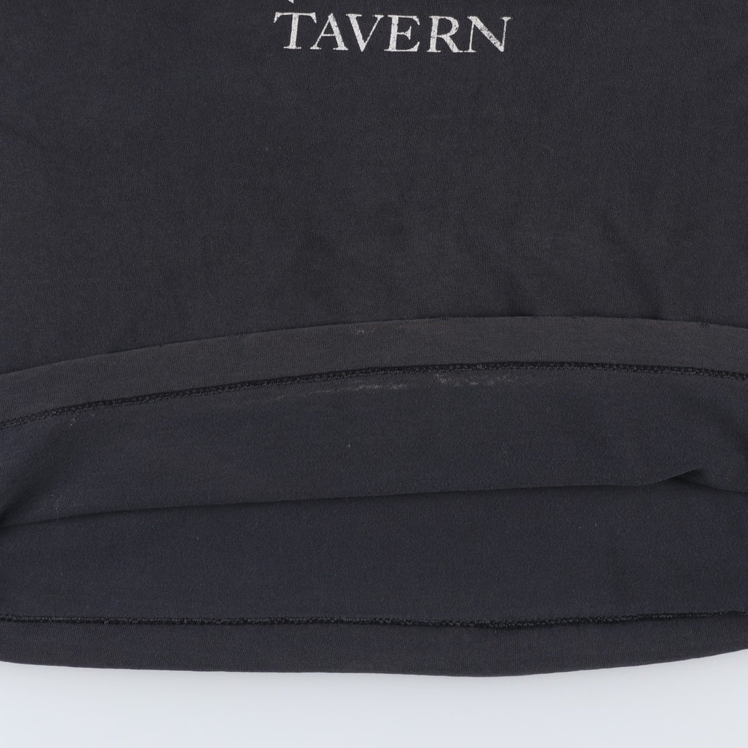 ~90'S LEO's TAVERN Advertising T-Shirt, Men's XL equivalent, Vintage cotton black type Vintage Second Hand