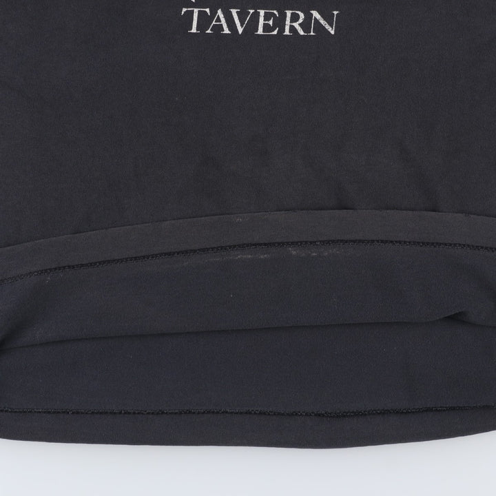 ~90'S LEO's TAVERN Advertising T-Shirt, Men's XL equivalent, Vintage cotton black type Vintage Second Hand