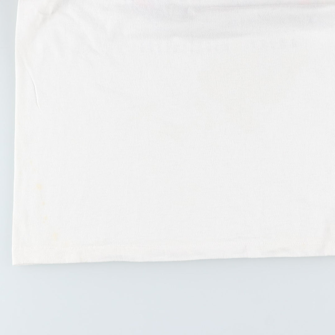 90'S Hanes HEAVYWEIGHT 50 silk white type Vintage Second Hand