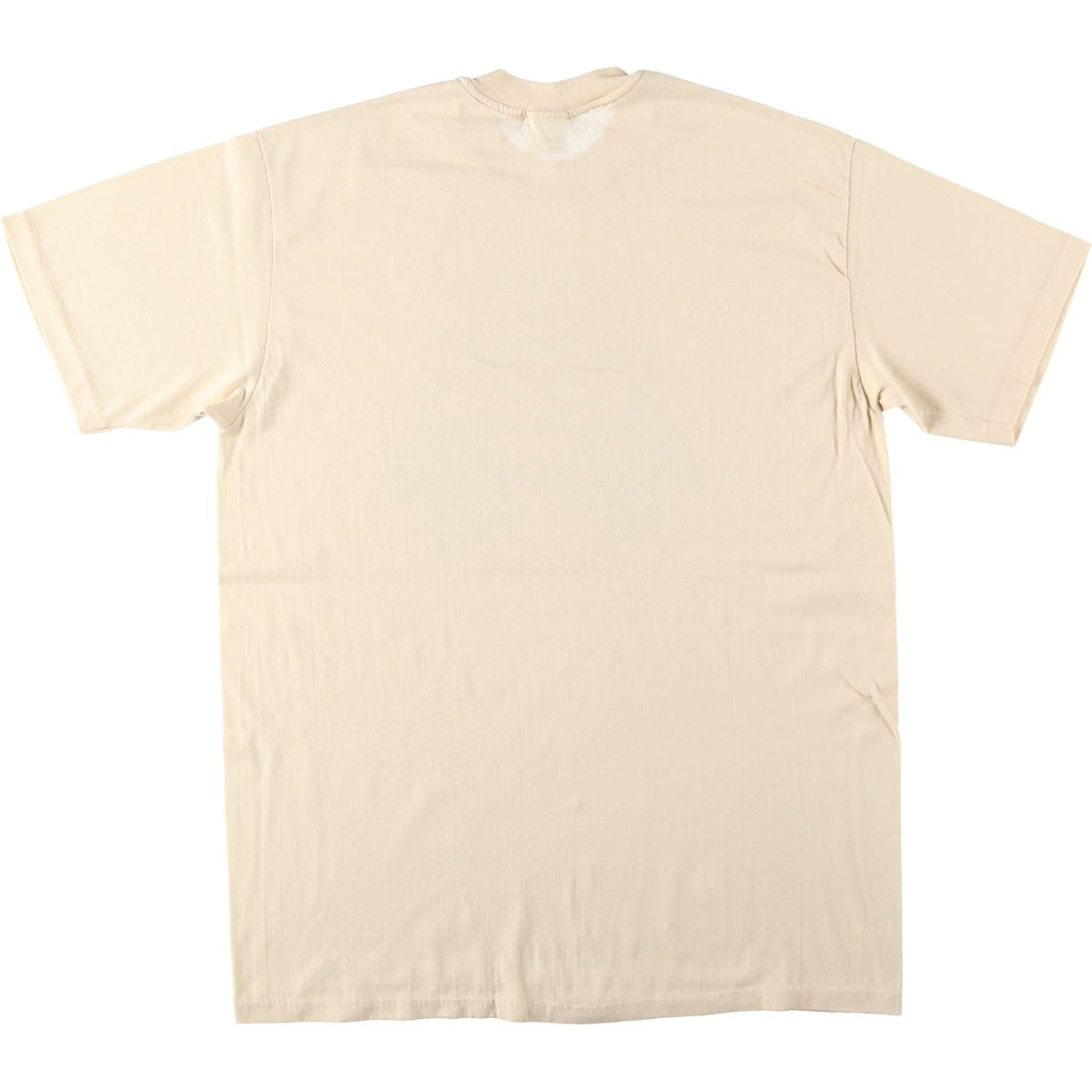 80s-90'S Stedman Print T-Shirt, Made in USA, Men's XL equivalent, Vintage polyester unbleached Vintage Second Hand