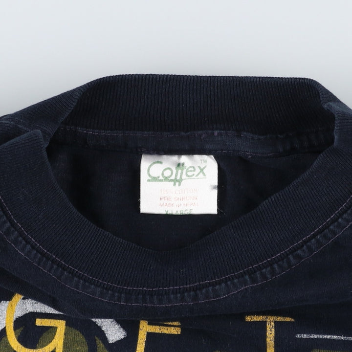 Cottex Print T-Shirt, Size XL (Men's XL equivalent) cotton black type Vintage Second Hand