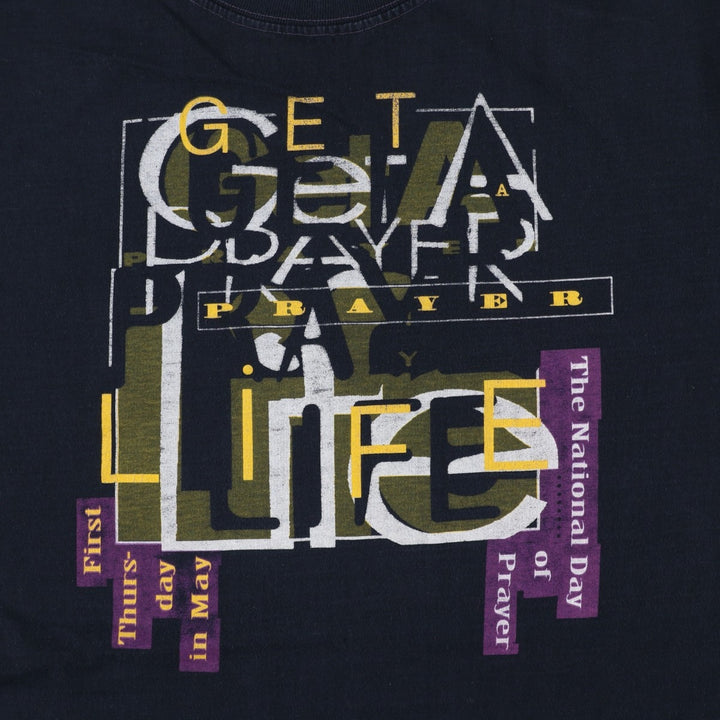 Cottex Print T-Shirt, Size XL (Men's XL equivalent) cotton black type Vintage Second Hand