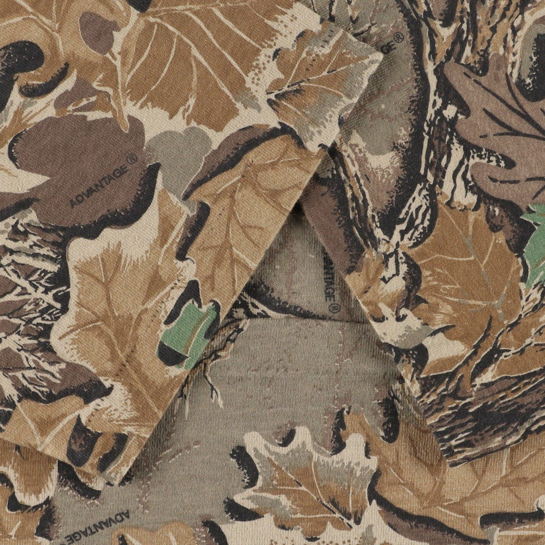 ~90'S Real Tree Camo Pocket T-Shirt, Made in USA, Medium Regular (equivalent to Men's M), Vintage cotton Khaki type brown Vintage Second Hand