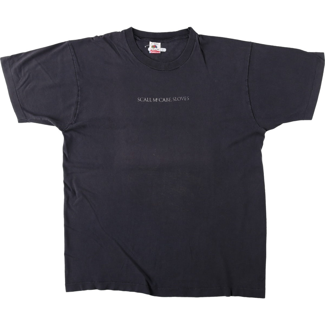 90'S Fruit of the Loom printed T-shirt, made in the USA, men's XL size, vintage cotton black type Vintage Second Hand