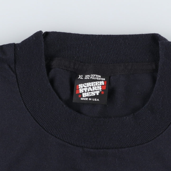 80s-90'S Screen Stars The Liberace Museum Print T-Shirt, Made in USA, Men's XL equivalent, Vintage cotton black type Vintage Second Hand