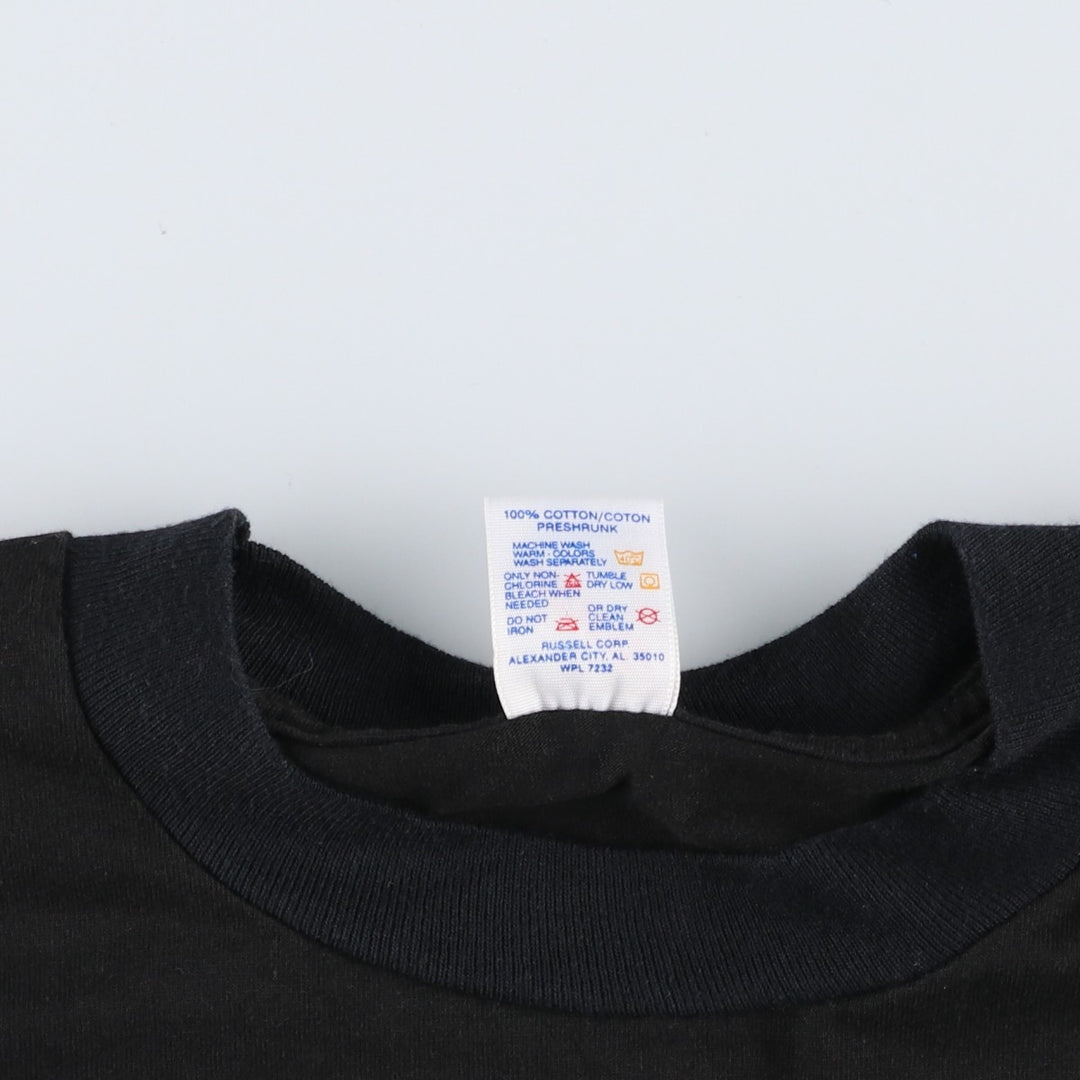 90'S Jerzees Rock and Roll Hall of Fame + Museum Print T-Shirt, Made in USA, Men's XL (approx.), Vintage cotton black type Vintage Second Hand