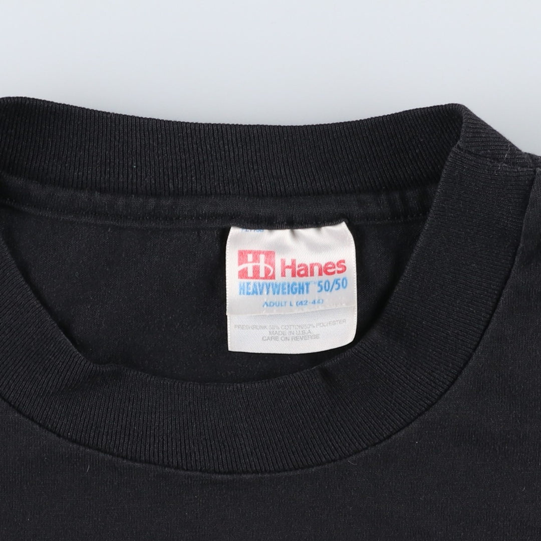 90'S Hanes St. Patrick's Day Parade Print T-Shirt, Made in USA, Men's Size L (approx.), Vintage cotton black type Vintage Second Hand
