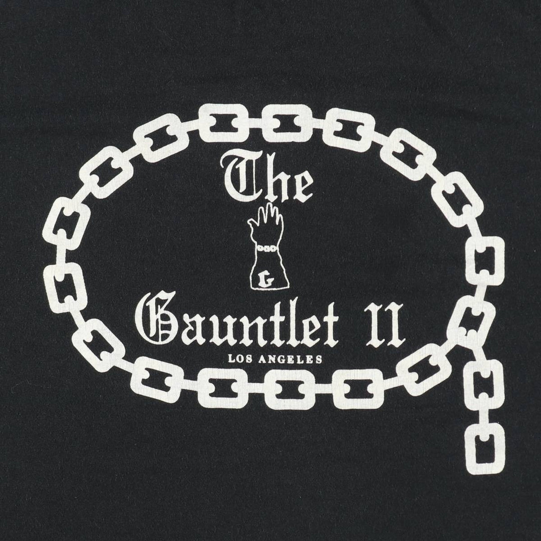 80s-90'S Jerzees The Gauntlet II Advertising T-Shirt, Made in USA, Men's XL equivalent, Vintage cotton black type Vintage Second Hand