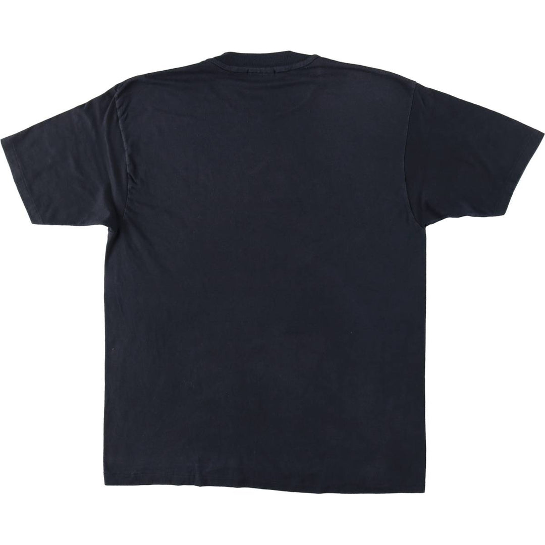 Vintage 1980'S Hanes Fifty-Fifty Blue Tag Print T-Shirt, Made in USA, Men's XL cotton black type Vintage Second Hand
