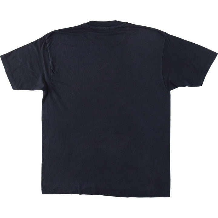 Vintage 1980'S Hanes Fifty-Fifty Blue Tag Print T-Shirt, Made in USA, Men's XL cotton black type Vintage Second Hand