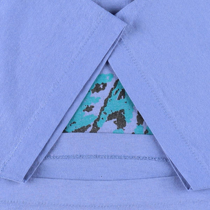 90'S Fruit of the Loom printed T-shirt, made in the USA, men's XL size, vintage cotton blue type Vintage Second Hand