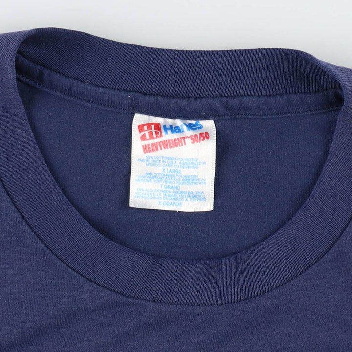 90'S Hanes HEAVYWEIGHT 50 cotton navy blue type Vintage Second Hand