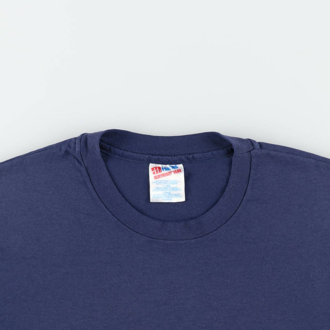90'S Hanes HEAVYWEIGHT 50 cotton navy blue type Vintage Second Hand