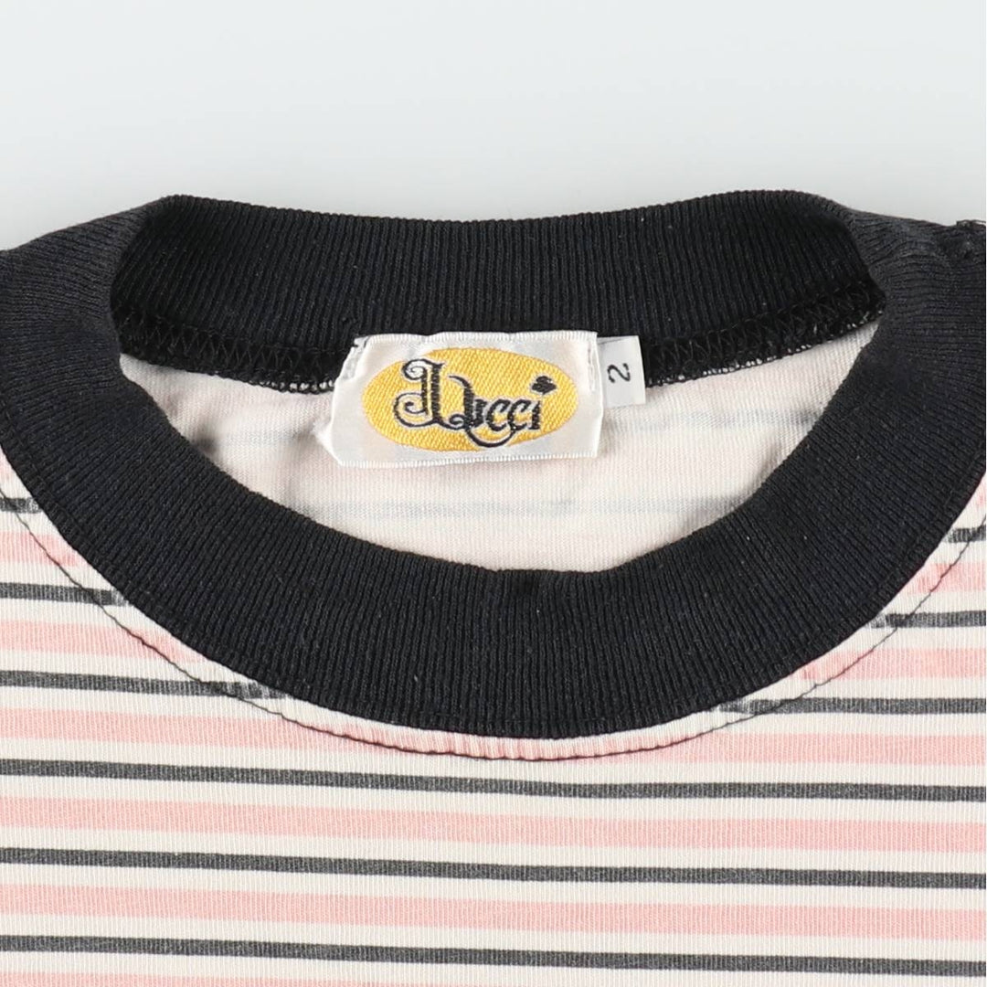 90s-00'S Multi-striped T-shirt, Men's XL size unclear pink type Vintage Second Hand