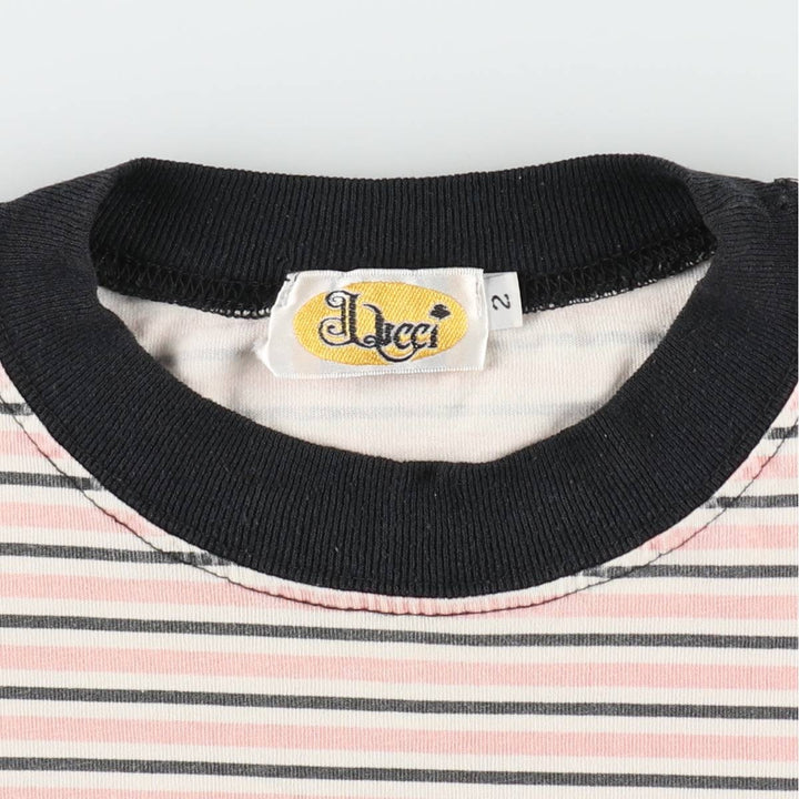 90s-00'S Multi-striped T-shirt, Men's XL size unclear pink type Vintage Second Hand
