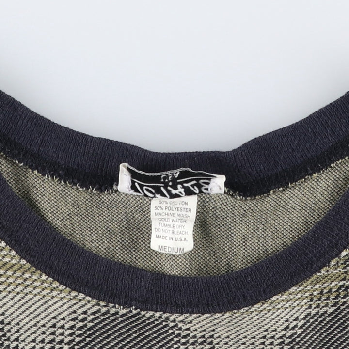 TOTALE all-over print jacquard T-shirt, made in USA, men's size M equivalent, vintage. cotton Khaki type Vintage Second Hand