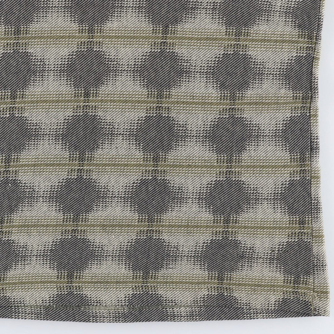 TOTALE all-over print jacquard T-shirt, made in USA, men's size M equivalent, vintage. cotton Khaki type Vintage Second Hand