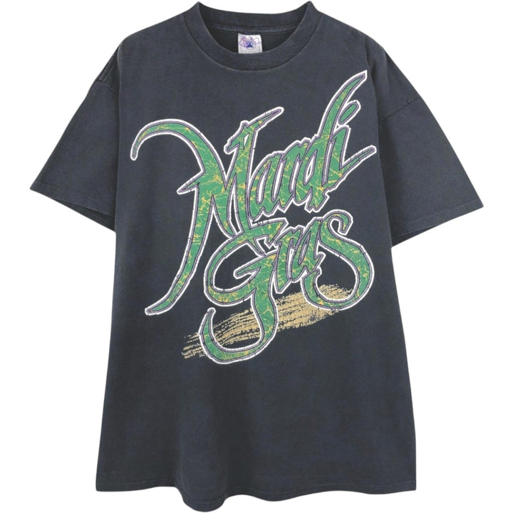 Vintage 90'S Delta DELTA Printed T-shirt, Made in USA, Men's XL cotton black type Vintage Second Hand