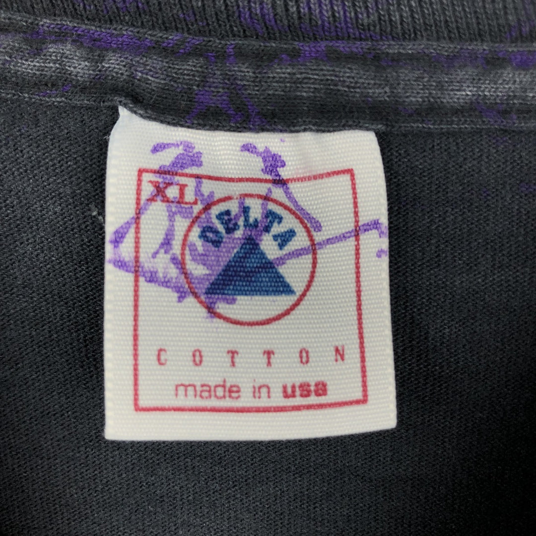 Vintage 90'S Delta DELTA Printed T-shirt, Made in USA, Men's XL cotton black type Vintage Second Hand
