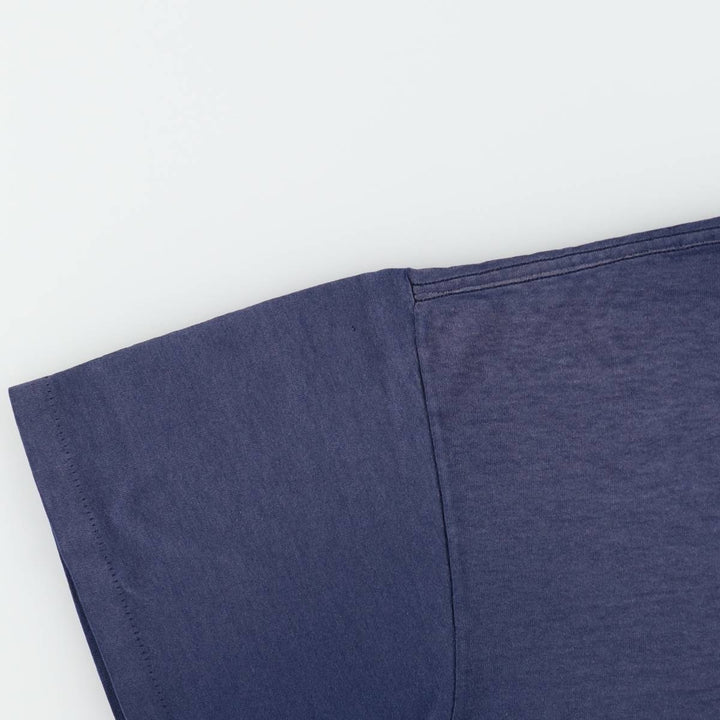 90'S ONEITA Printed T-shirt, Men's L size, Vintage cotton navy blue type Vintage Second Hand
