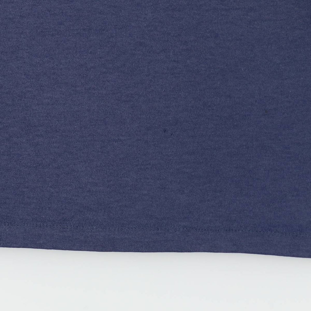 90'S ONEITA Printed T-shirt, Men's L size, Vintage cotton navy blue type Vintage Second Hand