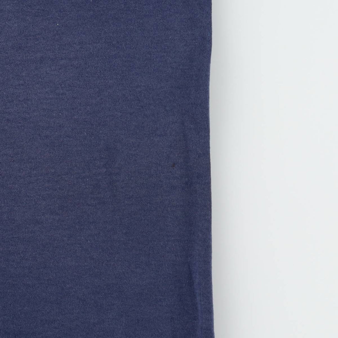 90'S ONEITA Printed T-shirt, Men's L size, Vintage cotton navy blue type Vintage Second Hand