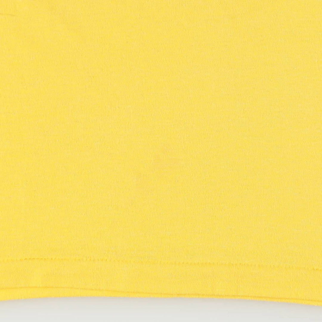 90'S Screen Stars printed T-shirt, made in USA, men's size XL (approx.) cotton yellow type Vintage Second Hand