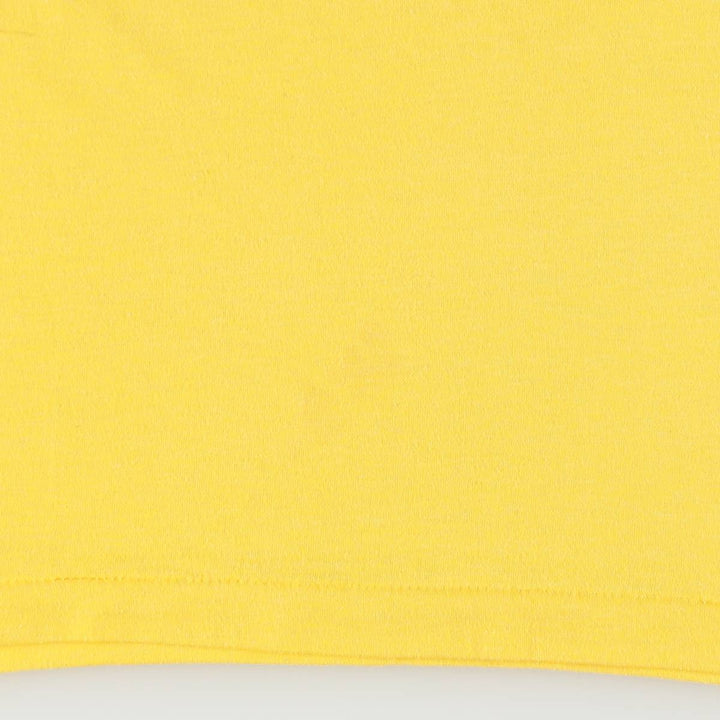 90'S Screen Stars printed T-shirt, made in USA, men's size XL (approx.) cotton yellow type Vintage Second Hand