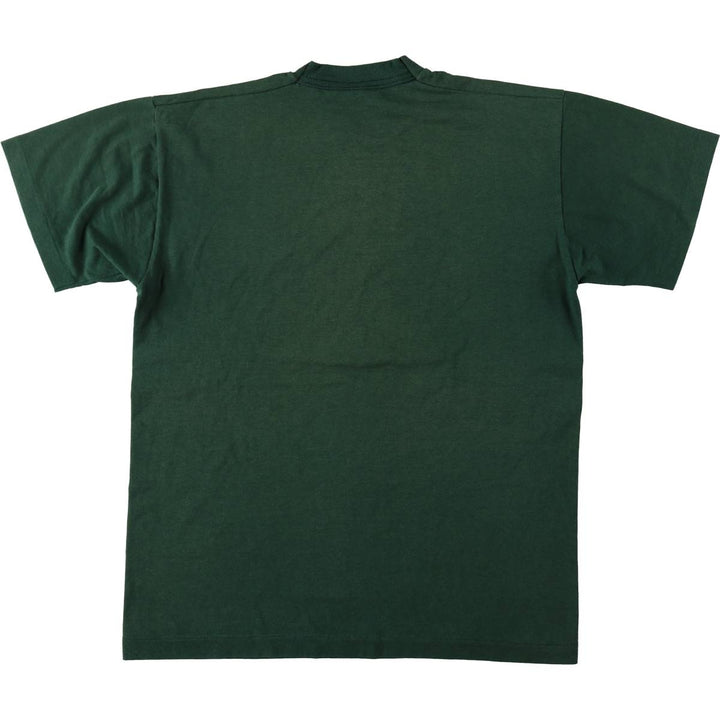 90'S Fruit of the Loom printed T-shirt, made in the USA, men's size L, vintage cotton dark green Vintage Second Hand