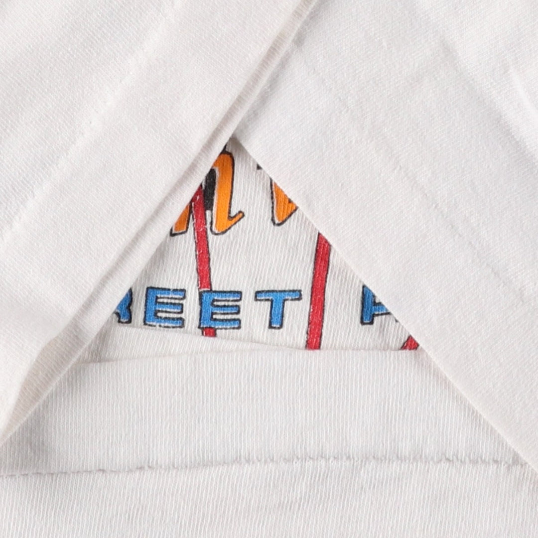 90'S Fruit of the Loom printed T-shirt, made in the USA, men's size M, vintage cotton white type Vintage Second Hand