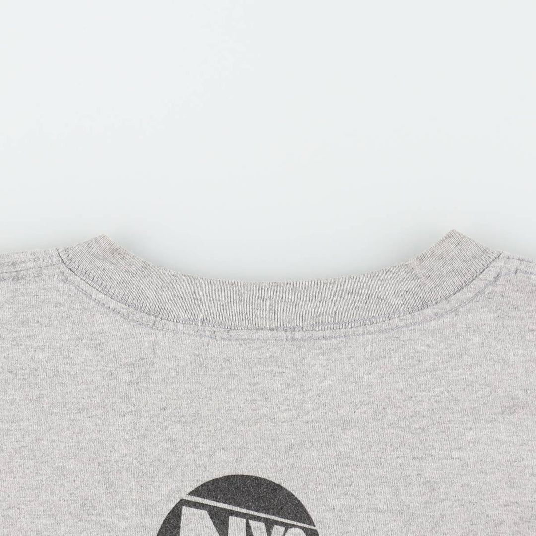 NYC SUBWAY LINE Printed T-Shirt, Men's Size XL (approx.) cotton gray type Vintage Second Hand