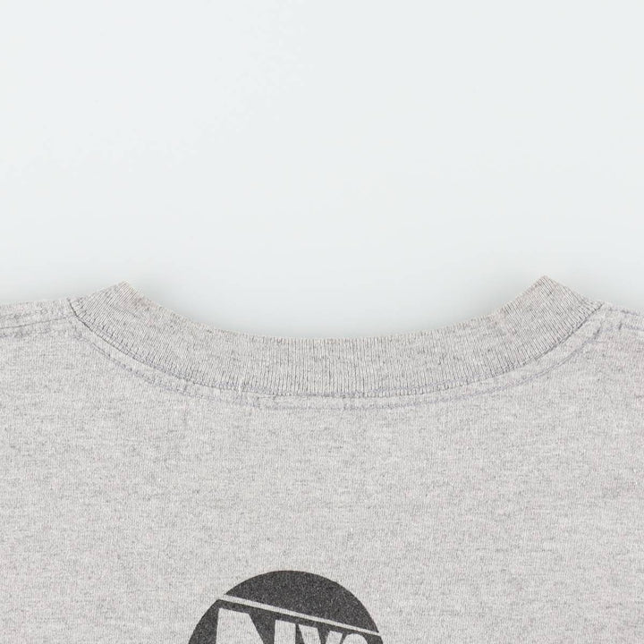 NYC SUBWAY LINE Printed T-Shirt, Men's Size XL (approx.) cotton gray type Vintage Second Hand