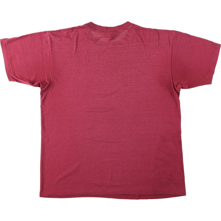 Vintage 1980'S Hanes Fifty-Fifty Blue Tag Print T-Shirt, Made in USA, Men's XL cotton red type Vintage Second Hand