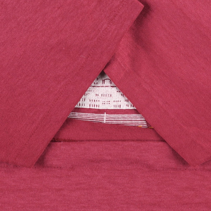 Vintage 1980'S Hanes Fifty-Fifty Blue Tag Print T-Shirt, Made in USA, Men's XL cotton red type Vintage Second Hand