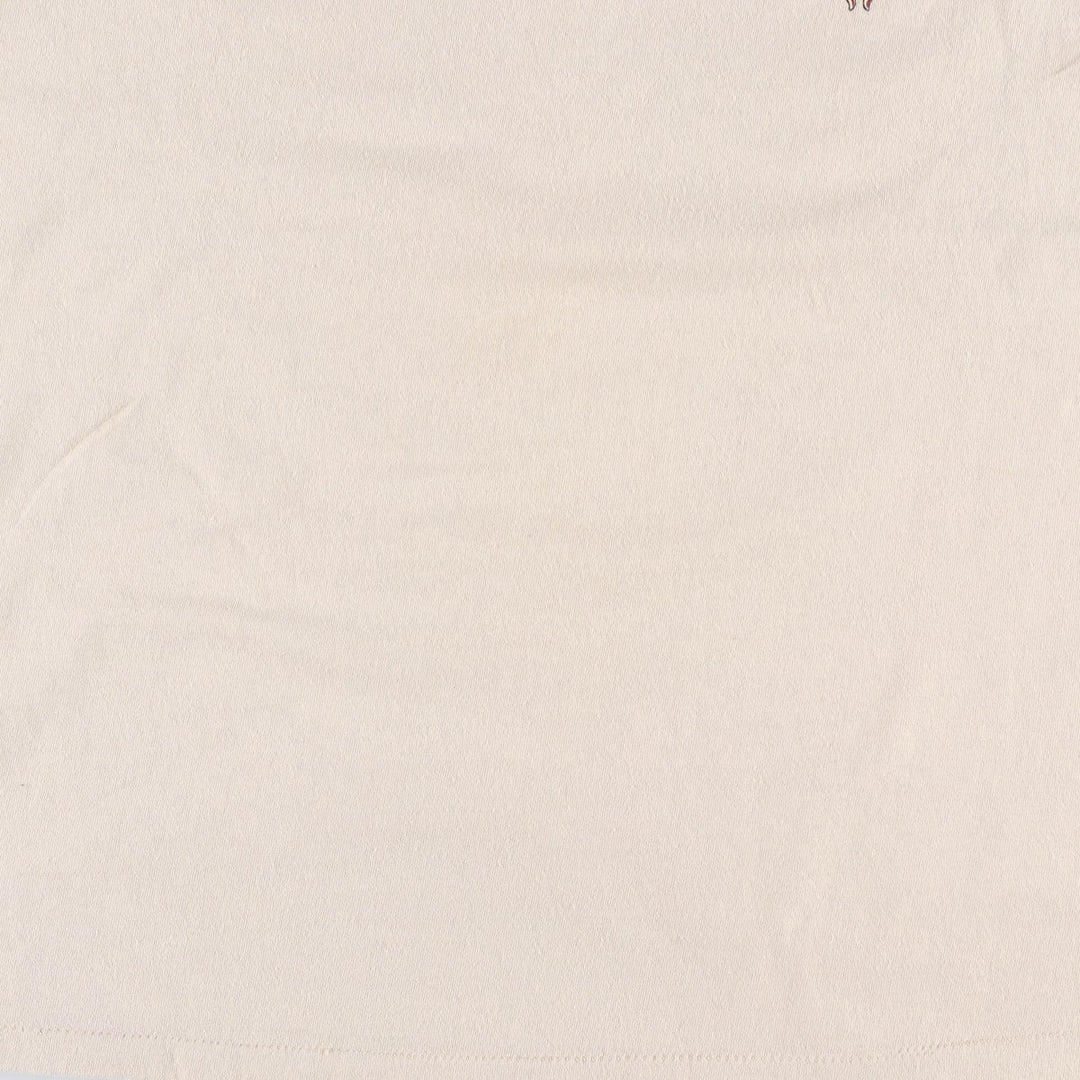 90'S ONEITA Printed T-shirt, Men's L size, Vintage cotton Beige type Vintage Second Hand