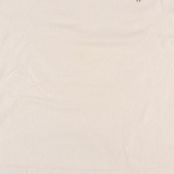 90'S ONEITA Printed T-shirt, Men's L size, Vintage cotton Beige type Vintage Second Hand