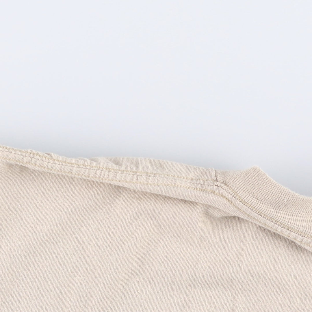 90'S ONEITA Printed T-shirt, Men's L size, Vintage cotton Beige type Vintage Second Hand
