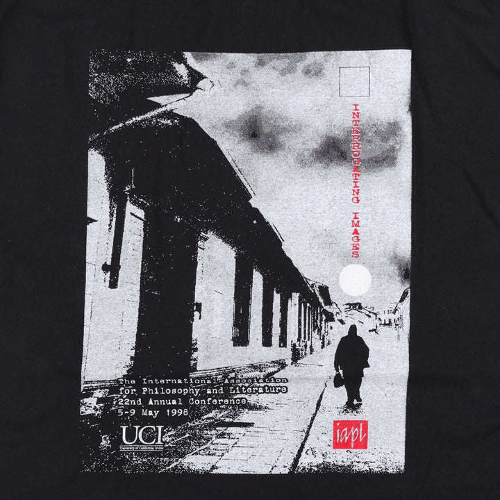 90'S ONEITA PowerPro Photo T-Shirt, Men's Size L (Equivalent), Vintage cotton black type Vintage Second Hand