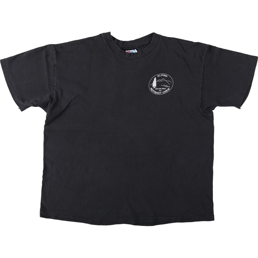 90'S Hanes BEEFY-T Printed T-shirt Made in USA Men's XL Vintage cotton black type Vintage Second Hand