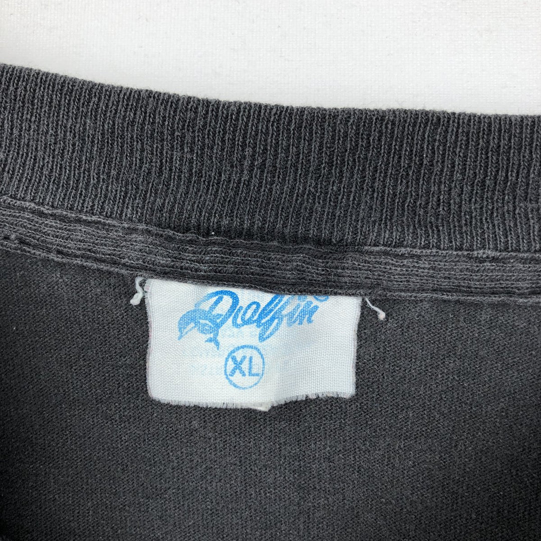 Dolphin Souvenir T-Shirt, Men's XL (approx.), Vintage unclear black type Vintage Second Hand