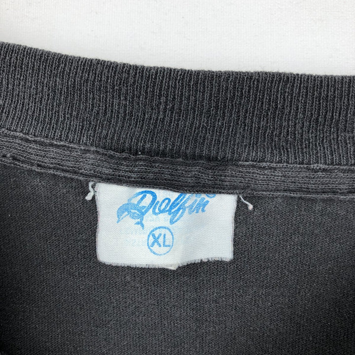 Dolphin Souvenir T-Shirt, Men's XL (approx.), Vintage unclear black type Vintage Second Hand