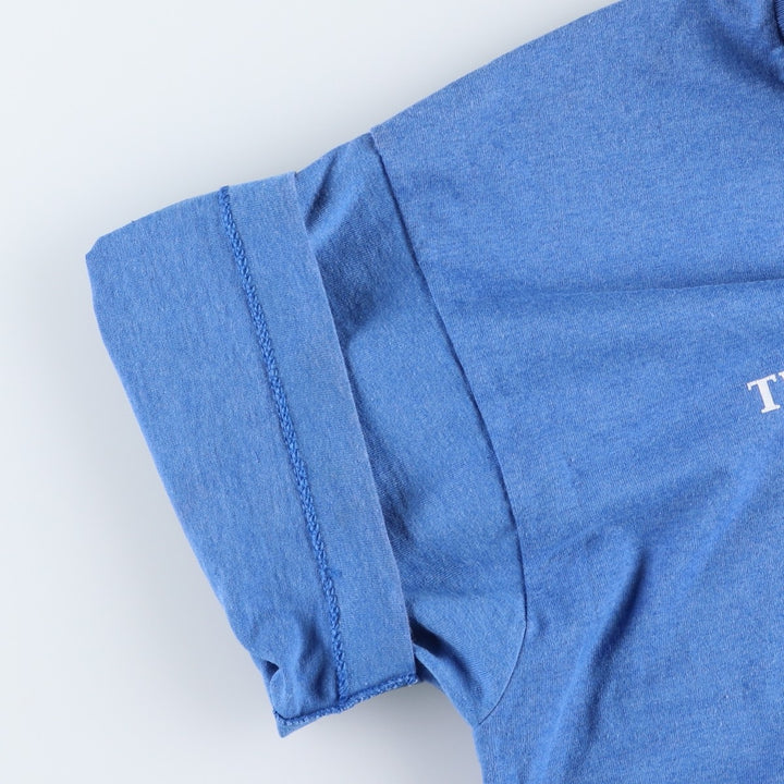 90'S SCREEN STARS Printed T-shirt Made in USA Men's L Vintage cotton blue type Vintage Second Hand