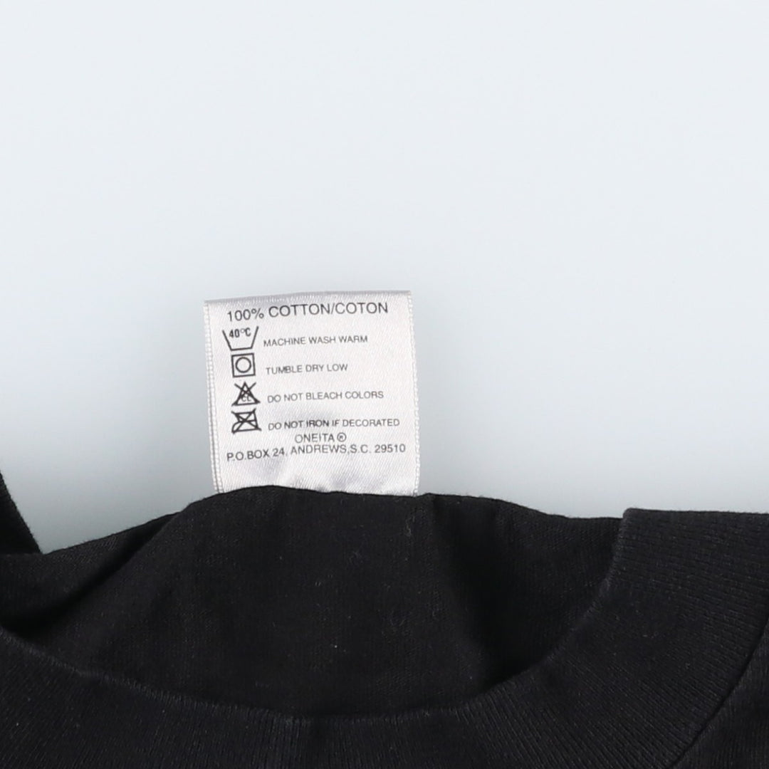 90'S ONEITA SURVIVED THE BLIZZARD OF 1993 Print T-Shirt, Made in USA, Men's XL equivalent, Vintage cotton black type Vintage Second Hand
