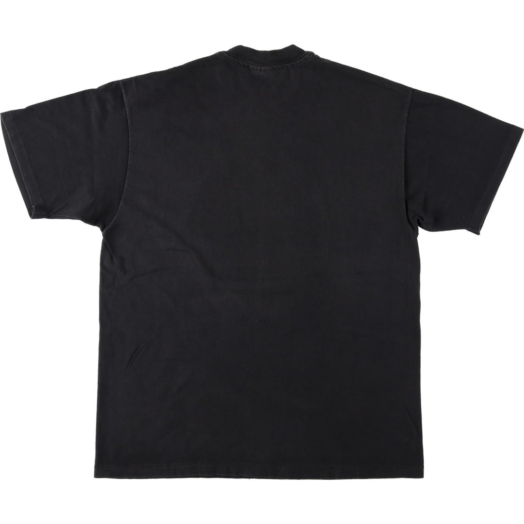 90'S Hanes BEEFY-T Military Print T-Shirt, Made in USA, Men's Size L (Equivalent), Vintage cotton black type Vintage Second Hand