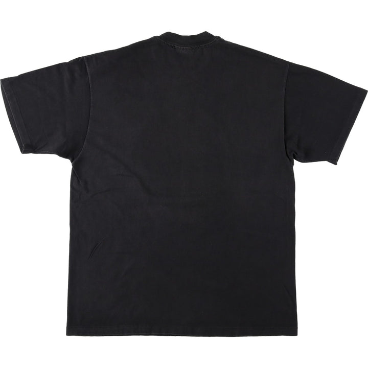 90'S Hanes BEEFY-T Military Print T-Shirt, Made in USA, Men's Size L (Equivalent), Vintage cotton black type Vintage Second Hand