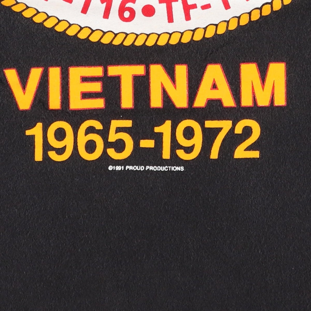 90'S Hanes BEEFY-T Military Print T-Shirt, Made in USA, Men's Size L (Equivalent), Vintage cotton black type Vintage Second Hand