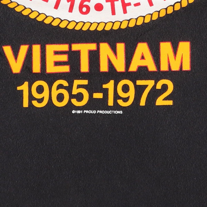 90'S Hanes BEEFY-T Military Print T-Shirt, Made in USA, Men's Size L (Equivalent), Vintage cotton black type Vintage Second Hand